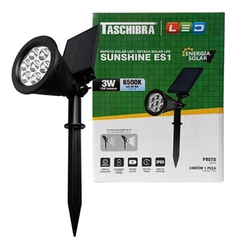 Reflector Espeto con batería de jardín de energía solar Es1 Taschibra