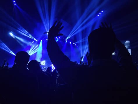 Free Images : hand, music, smoke, crowd, rave, lightshow, stage ...