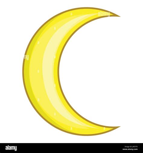 Crescent Moon Icon Cartoon Style Stock Vector Image And Art Alamy