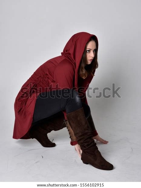 Full Length Portrait Brunette Girl Wearing Stock Photo 1556102915 Shutterstock