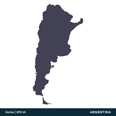 Argentina - South America Countries Map Icon Vector Logo Template