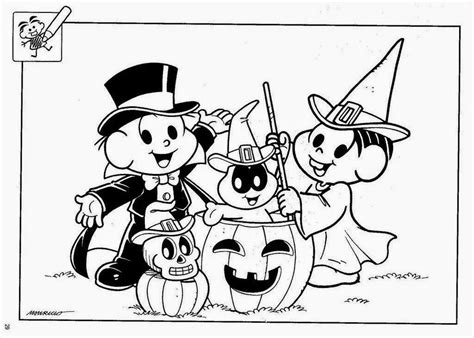 Turma Da Monica Halloween - Desenhos Turma da Mônica de Halloween para Colorir