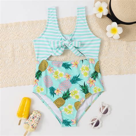 Cute Fruit Printing Girls Swimsuit Bow One Piece Kid S Bikini Hangzhou Sunra Fashion Co Ltd