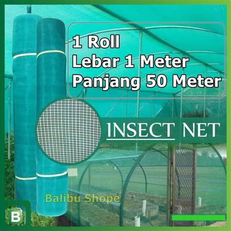 Jual Jaring Insect Screen Net 1 Rol 50 Meter Kasa Jaring Serangga Hijau