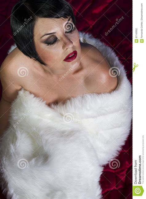 Sensuality S Style Brunette Dancer With Short Hair And Jewels Stock Photo Image Of Lingerie