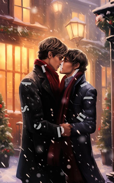 Mm Gay Romance Christmas Novel Cover Art Mistletoe Mischief Sized For Kindle Premade