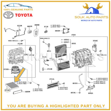 87139-0K070 Genuine Toyota ELEMENT AIR REFINER 871390K070 OEM | eBay