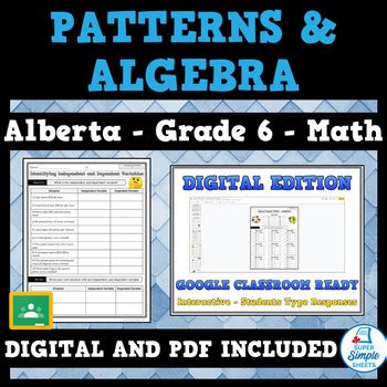 Grade Math Alberta Patterns And Relations Updated Curriculum