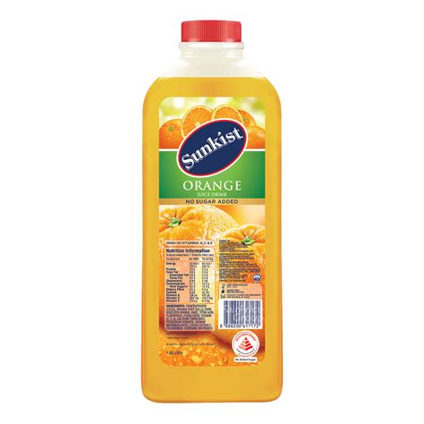 Sunkist Fruit Bottle Juice Orange No Sugar Added NTUC FairPrice