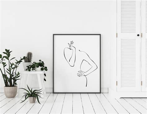 Abstract Woman Body Line Art One Line Drawing Nude Abstract Etsy