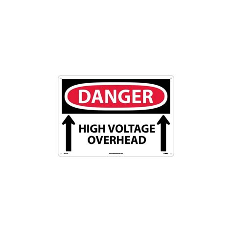 Accuformnmc Melc Osha Danger Safety Sign High Voltage Overhead