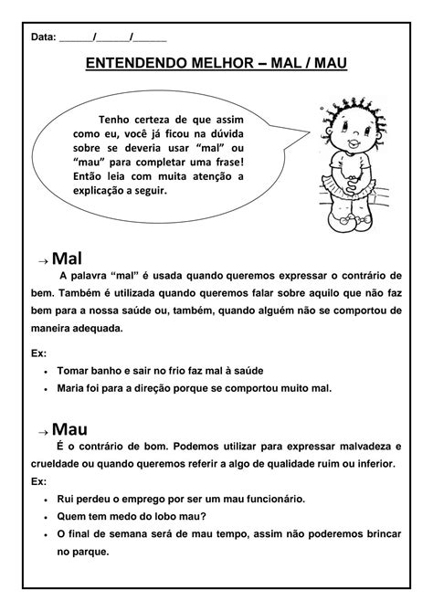 Atividades Mal Ou Mau