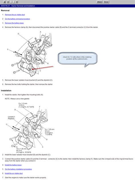 Honda Pilot Starter Location: Q&A Guide for 2009 Model | JustAnswer