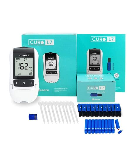 CURO L7 Professional Grade Lipid Blood Cholesterol Test Home Kit - 10