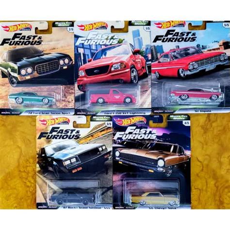 Hot Wheels Fast Furious Set Motor City Muscle Minis Velozes E Furiosos Universo Hot Wheels