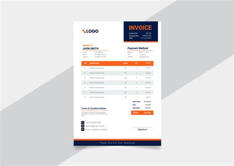 professional business invoice template invoice   company