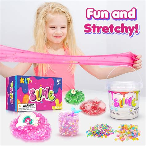 Kit De Slime Transparente De Juguetes Para Ni As Cubo Grande De Limo De