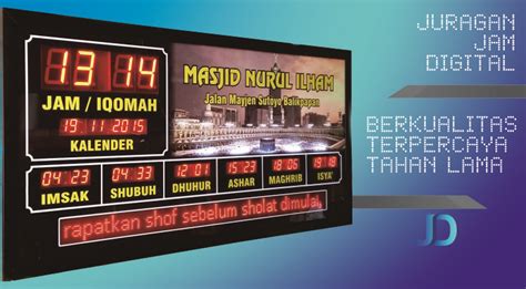 Jam Digital Masjid Tv Led Kelebihan Kegunaannya Juragan Jam Digital