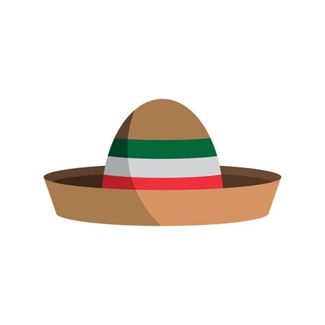 Mexican Hat With Flag 11453640 Vector Art At Vecteezy