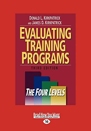 9781442955844 Evaluating Training Programs The Four Levels The Four