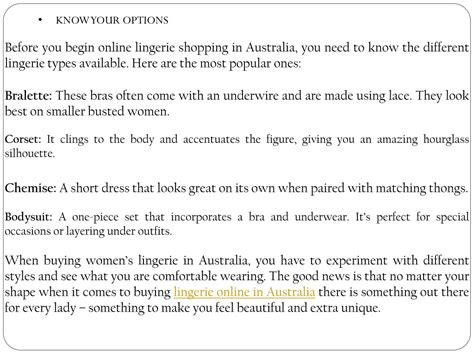 PPT Choose The Correct Womens Lingerie For Your Body Shape Lingerie Seduction PowerPoint