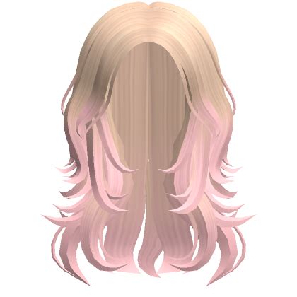 Layered Lush Anime Y2K Wolfcut Hair Blonde Pink Roblox