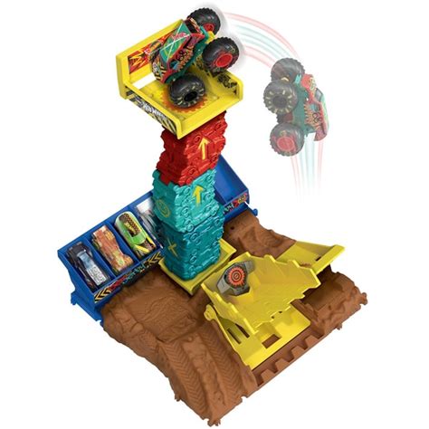 Set Masinuta HOT WHEELS Monster Truck Arena Smashers Provocarea HNB94 4 Ani Multicolor