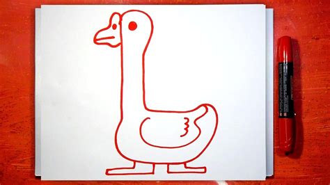 How To Draw A Goose Youtube