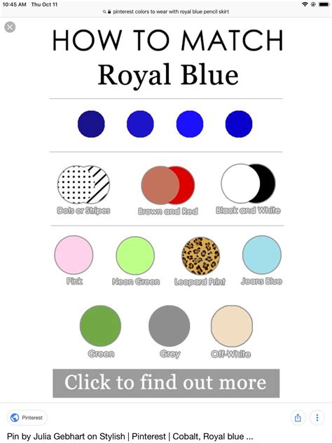 Royal Blue Color Combinations Outfits
