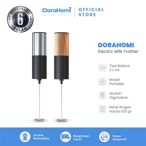 Jual Dorahomi Milk Frother Electric Mixer Tangan Pengocok Telur Pembuih