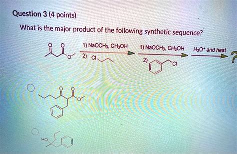 Solved Question Points What Is The Major Product Of The