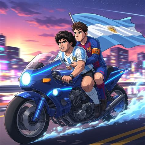 epic anime ride messi maradona