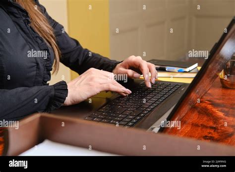 Person Laptop Typing Letter Hi Res Stock Photography And Images Alamy