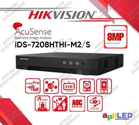 Hikvision IDS 7208HTHI M2 S Acusense 8CH 8MP H 265 Pro DVR With AoC