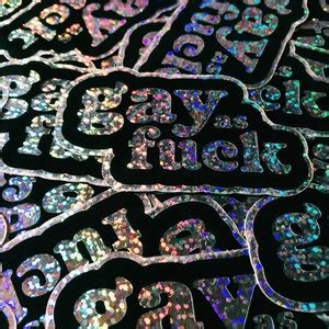 Gay As Fuck Vinyl Sticker Holographic Glitter Queer Sticker Queer Pride Sticker Etsy