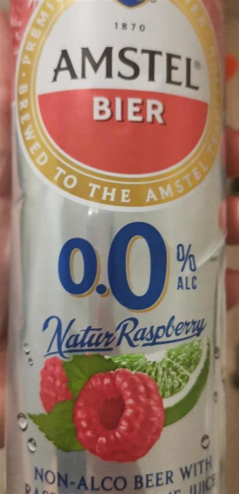 Пиво безалкогольное малина и лайм Amstel - калорийность, пищевая ...