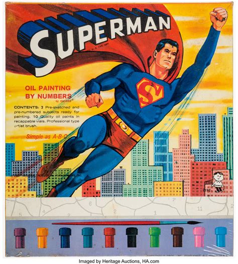 Superman Oil Paintings By Numbers 2192 Hasbro 1965 Lot 16069
