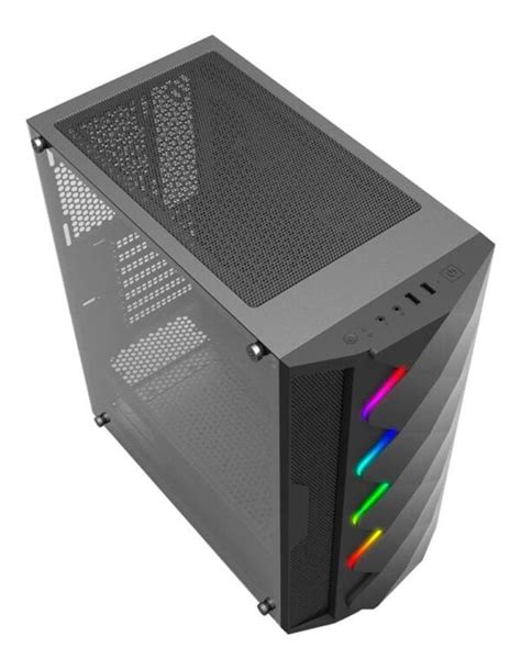 Gabinete Magnum Tech Gamer RGB Negro C Vidrio Templado S Cooler