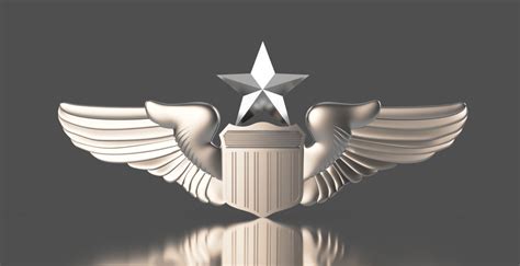 Air Force Senior Pilot Badge 3d Stl File For Cnc Router Etsy