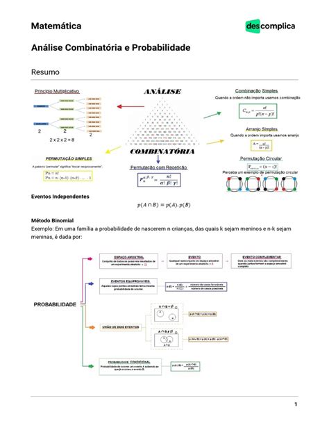 Analises Combinatorias E Probabilidade - Análise Combinatória e Probabilidade | PDF | Probabilidade | Combinatória