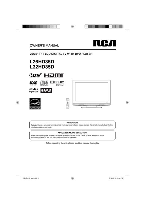 Rca Tv Owners Manual Download