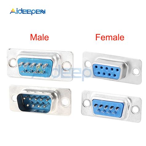 Pcs Rs Db Serial Vga Pin Female Rows Solder Type Plug D Sub