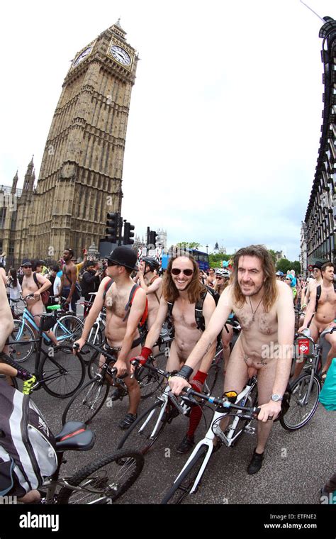London Uk Th June Participants In The World Naked Bike Ride In London Where Nude
