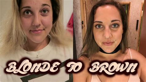 GOING FROM BLONDE TO BRUNETTE YouTube