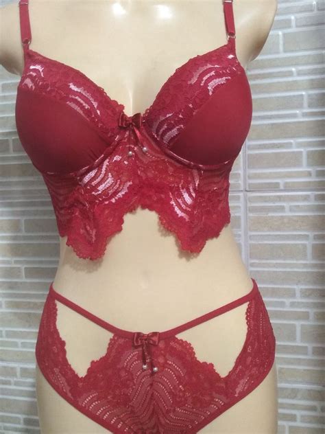 Conjunto De Suti E Calcinha Em Microfibra E Renda Lingerie Feminina Vivenda Da Costura Nunca