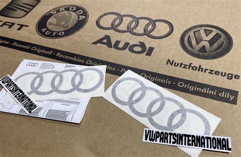 Audi Rs Rs Rs Rs Tt R Black Rings Decal Stickers Logos Kit Genuine