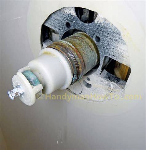 How To Remove A Leaky Shower Valve Cartridge Handymanhowto