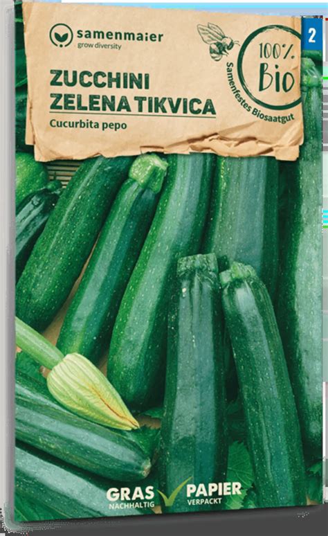 Samen Maier Zucchino Bio Zelena Tikvica 1 Confezione Bloomling Italia