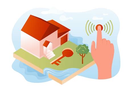 Система безопасности умного дома иллюстрации | Премиум векторы