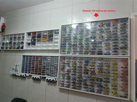 Estante Especial Hot Wheels Nichos Acr Licos Cole O Branca Art Curitiba